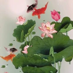 Lotus Flowers And Fish Silk Scroll (45 X 120cm) -Lantern Shop 7CBCF6B4 CDA3 470A 9480 8F1369831644