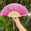 Luxury Bamboo Silk Fan - Pink - Butterflies And Cherryblossoms 15 Luxury Bamboo Silk Fan - Pink - Butterflies And Cherryblossoms -Lantern Shop BCEEF9A1 19B9 4D4A A570 02B82B02E1B5