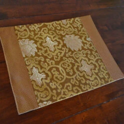 SALE - Chinese Gold Silk Table Mat