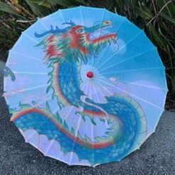 Nylon Parasol - Chinese Dragon -Lantern Shop IMG 4749