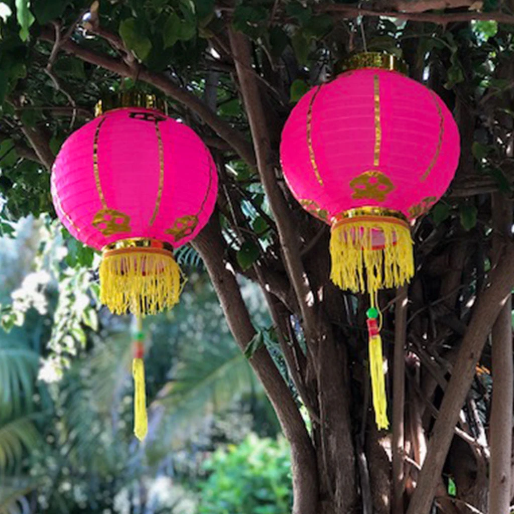 Small Chinese Lanterns (20cm) - Pack 2 Nylon Lanterns 5 Small Chinese Lanterns (20cm) - Pack 2 Nylon Lanterns - Image 5