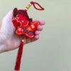 Red Velvet Cow - Chinese Hanging Decoration Cow/ox -Lantern Shop cow hanging decorations