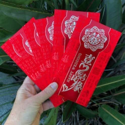 Double Happiness Wedding Design - Red Money Envelopes (6 Pack)