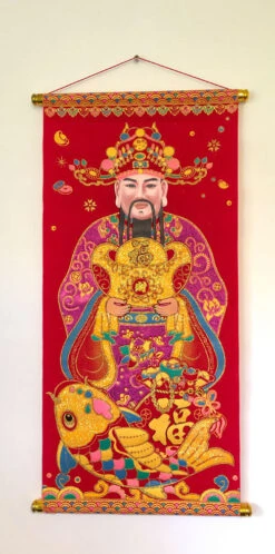 SALE - Large God Of Wealth Scroll (40cm X 80cm)