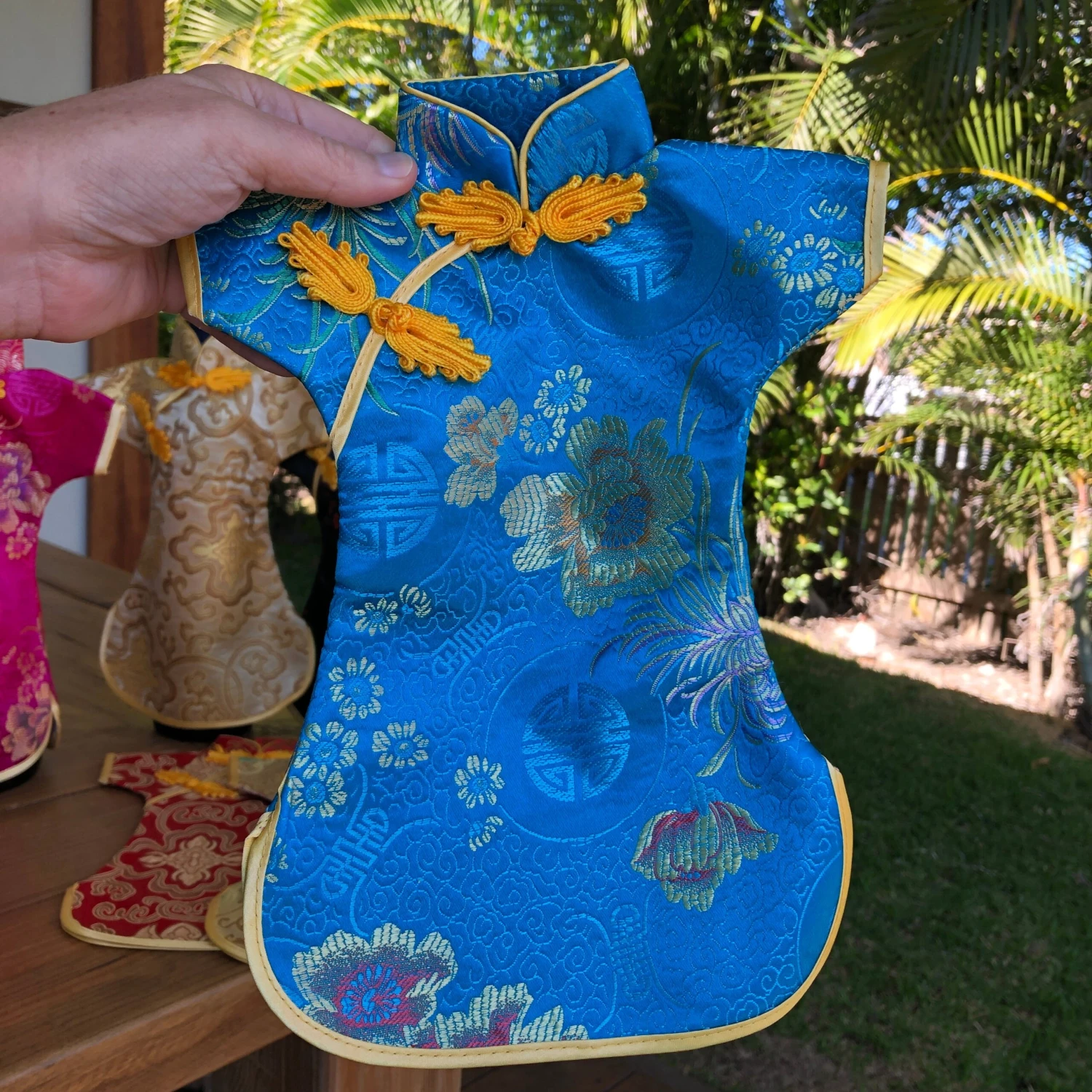 Wine Bottle Cover - Chinese Silk Cheongsam Dress 3 Wine Bottle Cover - Chinese Silk Cheongsam Dress - Image 3