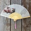 SALE - Sheer Silk Hand Fan - Plum Blossoms -Lantern Shop image 0eb95abe 55dd 491d ac0a e7f1a444c394