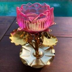 SALE - Temple Candle Holder - Lotus Flower -Lantern Shop image 16d201bf d15a 4b29 be81 ed5ac593209f