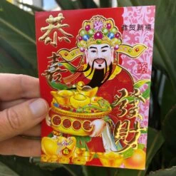 6 PACK - Chinese New Year - God Of Wealth - Red Money Envelopes (style 6)