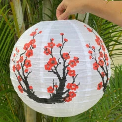 Cherry Blossom Nylon Lantern 40cm Diametre - SALE -Lantern Shop image 3f3c8809 6379 4a86 ac52 4e70c22c2926