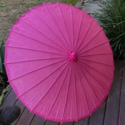 Dark Pink Wedding Paper Parasol - SALE