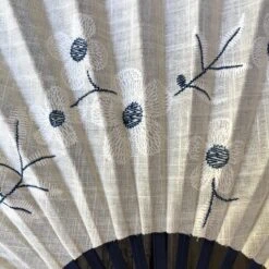 Luxury Linen Fan - Ivory Flowers -Lantern Shop image 4a5ce336 ef83 4efb 9a9c 1e9bddc50c54