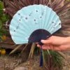 Luxury Linen Fan - Blue Flowers -Lantern Shop image 4c7162e7 ce23 4ff1 841b 19bb00bb2c72
