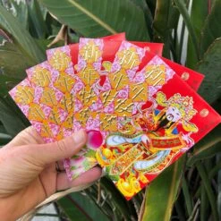 6 PACK - Chinese New Year - God Of Wealth - Red Money Envelopes (style 3)