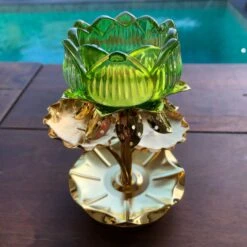 SALE - Temple Candle Holder - Lotus Flower -Lantern Shop image 5327bb59 01c2 489e 86ba 1b1b3824482e