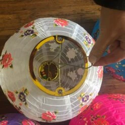 Medium Chinese Flower Lanterns (30cm) - Pack 2 Nylon Lanterns -Lantern Shop image 5ef6dbb1 7145 4140 8189 2106fad1c0ad