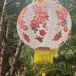 Medium Chinese Flower Lanterns (30cm) - Pack 2 Nylon Lanterns -Lantern Shop image 61149a7d 5116 4f78 bafa a912aa930b0b