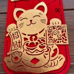 Lucky Cat Chinese Couplet (2 Piece) - 62cm Length -Lantern Shop image 672d6b38 48fd 42ed b104 eaaf18ddd11b