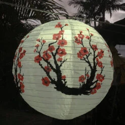 Cherry Blossom Nylon Lantern 40cm Diametre - SALE -Lantern Shop image 6e8b56d5 6a45 43f8 bfed 588527474323