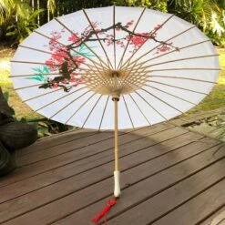 SALE - Cherry Blossom Nylon Parasol