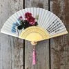 SALE - Sheer Silk Hand Fan - Peony Flowers -Lantern Shop image 97ce7690 124a 4951 a0e2 f1ef2d374093