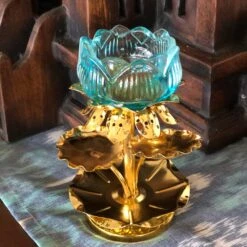 SALE - Temple Candle Holder - Lotus Flower -Lantern Shop image 997003dc f45d 4914 ae35 06838f646361