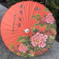 Chinese Paper Parasol - Good Fortune Peony Flowers
