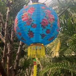 Medium Chinese Flower Lanterns (30cm) - Pack 2 Nylon Lanterns -Lantern Shop image bea8d0b9 4033 4ff1 b199 cea94b8397ec