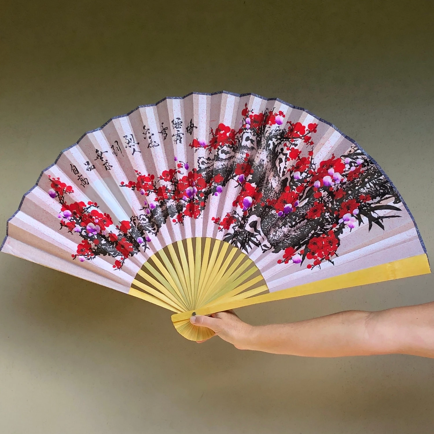 Giant Silk Fan Cherry Blossoms (50cm X 90cm) 1 Giant Silk Fan Cherry Blossoms (50cm X 90cm)