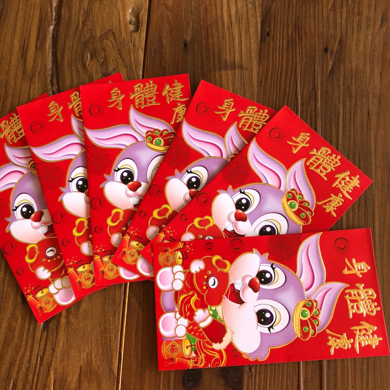 SALE - Purple Rabbit - Red Money Envelopes (6 Pack) 2 SALE - Purple Rabbit - Red Money Envelopes (6 Pack) - Image 2
