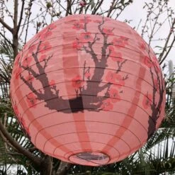Cherry Blossom Nylon Lantern 40cm Diametre - SALE -Lantern Shop image d989b631 ed79 4bc5 bbf0 0ddda80a1fea