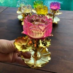 SALE - Temple Candle Holder - Lotus Flower -Lantern Shop image e4abf651 f7fd 42d1 b276 1f10aa228ee0