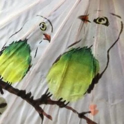 Nylon Parasol - Pink Peonies And Birds (white) -Lantern Shop image ec146eef 4fa9 4567 bbc5 8d582c05c285