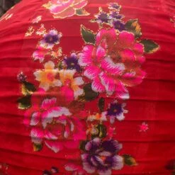 Medium Chinese Flower Lanterns (30cm) - Pack 2 Nylon Lanterns -Lantern Shop image eca20002 74a2 4503 baab c341173fda6a