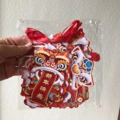 DIY Kit - Chinese Lion Hanging Decorations (12 Cards And Ribbon) -Lantern Shop image ed63e683 e0a0 40d3 8db9 2922fb1743c2