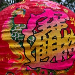 Large Chinese Peacock Lanterns (40cm) - Pack 2 Red Nylon Lanterns -Lantern Shop image f1937c3b 0542 41fb 9927 6ba06b06ec7f