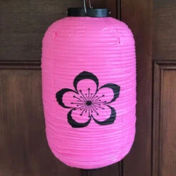 CLEARANCE SALE - Pink Sakura Blossom Japanese Lantern (24cm X 50cm) Vinyl -Lantern Shop sakura pink lantern 2a64a55c 4b17 4ac0 b641 d42b76c87a36